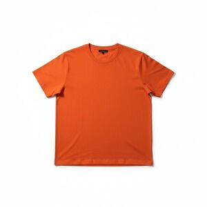 MAGGIET Orange Cotton Elastane Short Sleeve Crew Neck Top Size 2x